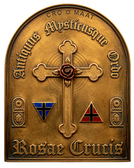 Placa Dourada Antiquus Mysticusque Ordo Rosae Crucis